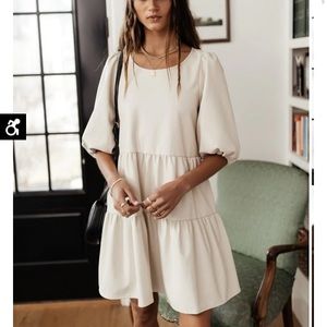 böhme ivory puff sleeve dress